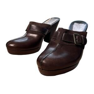 NWT Cole Haan Leather Becca Brown Clog Size 6 NEW